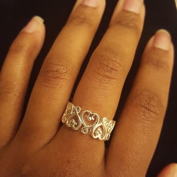 Decorative Hearts Ring  - Picture 4 of 4